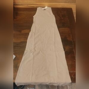 The Drop Women's Gabriela High Neck Cut-in A-line Side-Slit Maxi Sweater Dress